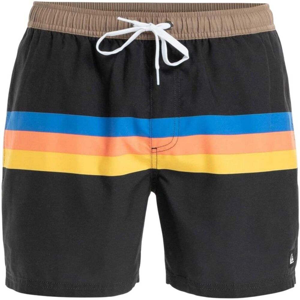 Quiksilver Mens Stripes Swim Shorts / Black/Multicolored